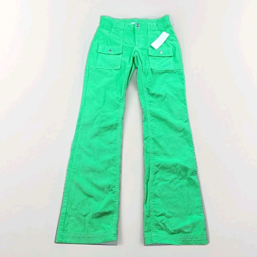 BDG Urban Outfitters Lucille Corduroy Cargo Straight Pants Y2K Light Green- sz 0